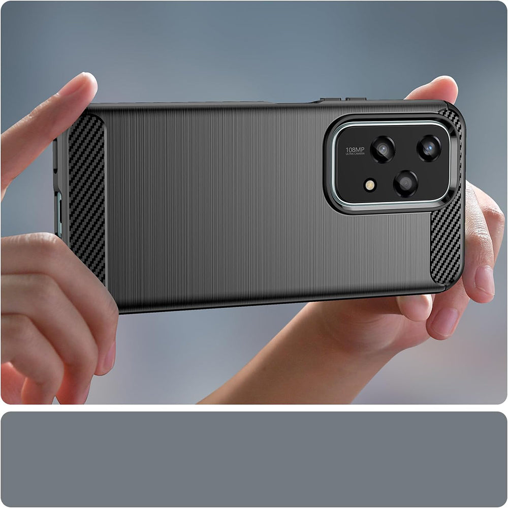 Fodral för Honor 200 Lite, Techsuit, Kolfiber, Blå