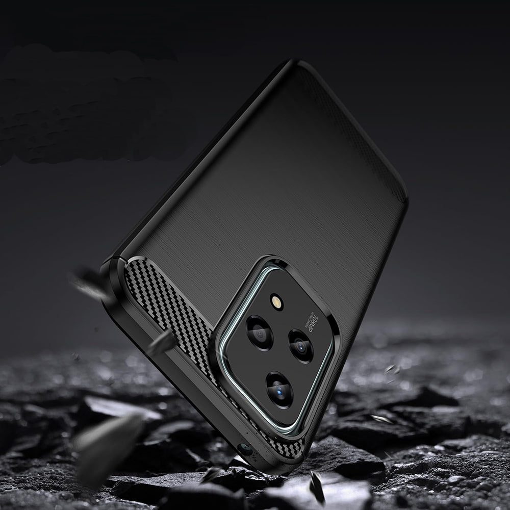 Fodral för Honor 200 Lite, Techsuit, Kolfiber, Blå