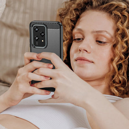 Fodral för Honor 200 Lite, Techsuit, Kolfiber, Blå