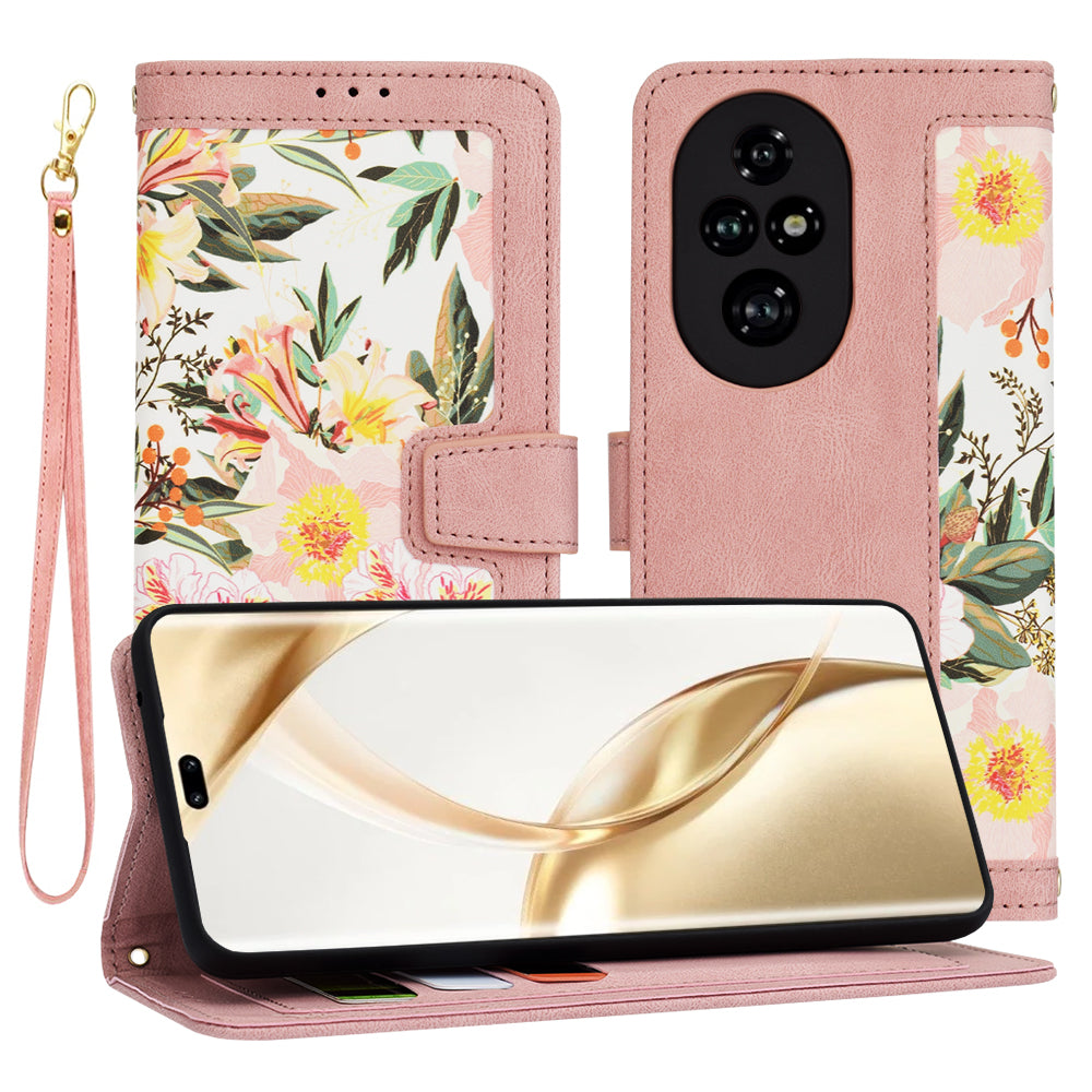 Fodral för Honor 200 Pro, Techsuit, FlipCraft, Rosa