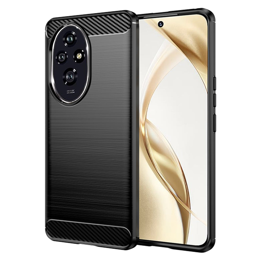 Fodral för Honor 200, Techsuit, Kolfiber, Svart