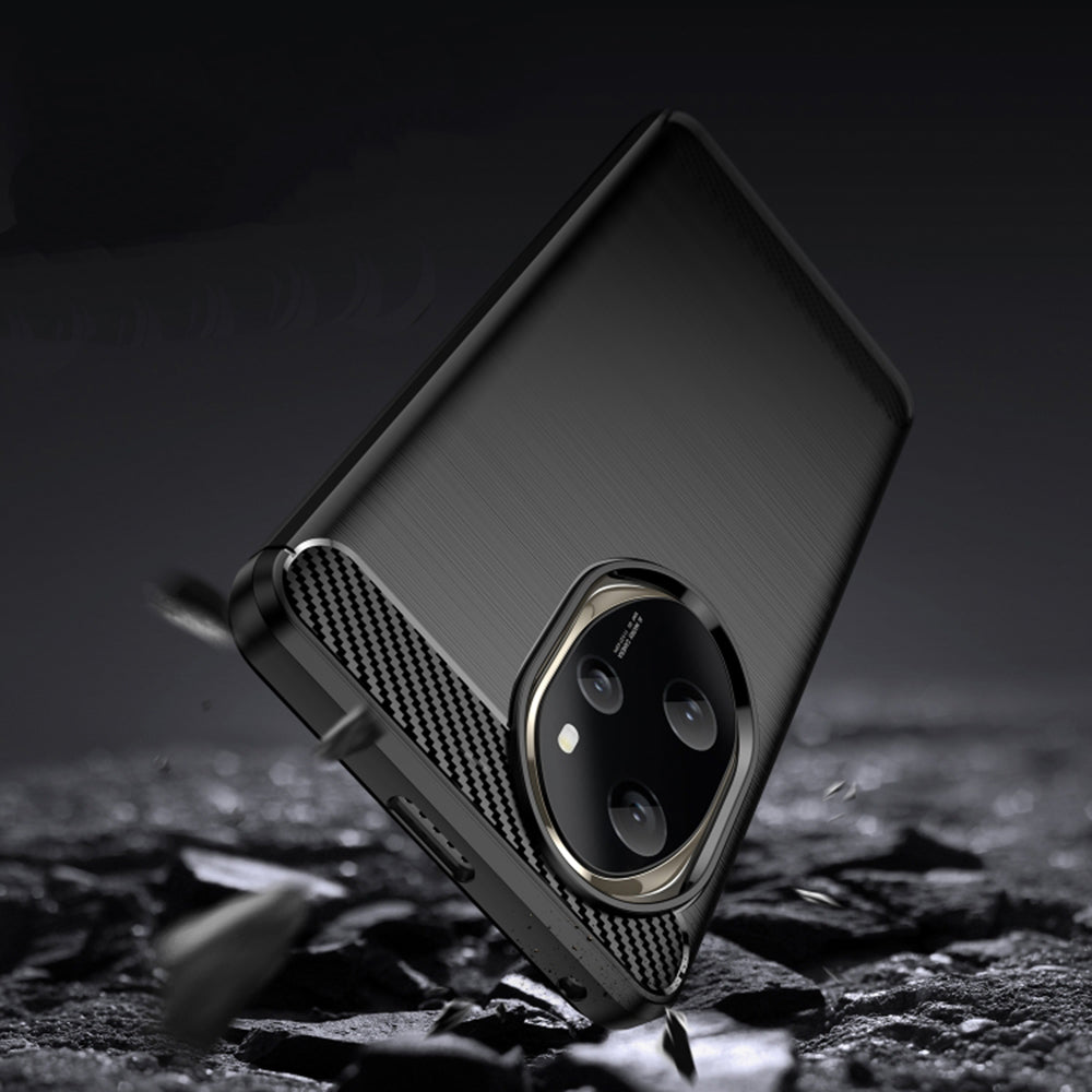 Fodral för Honor 200, Techsuit, Kolfiber, Svart