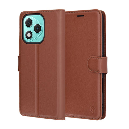 Fodral för Honor 400 Lite, Techsuit, Läderfolio, Brun