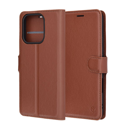 Fodral för Honor 400 Lite, Techsuit, Läderfolio, Brun