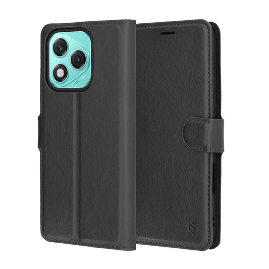 Fodral för Honor 400 Lite, Techsuit, Leather Folio, Svart