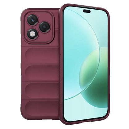 Fodral för Honor 400 Lite, Techsuit, Magic Shield, Vinröd