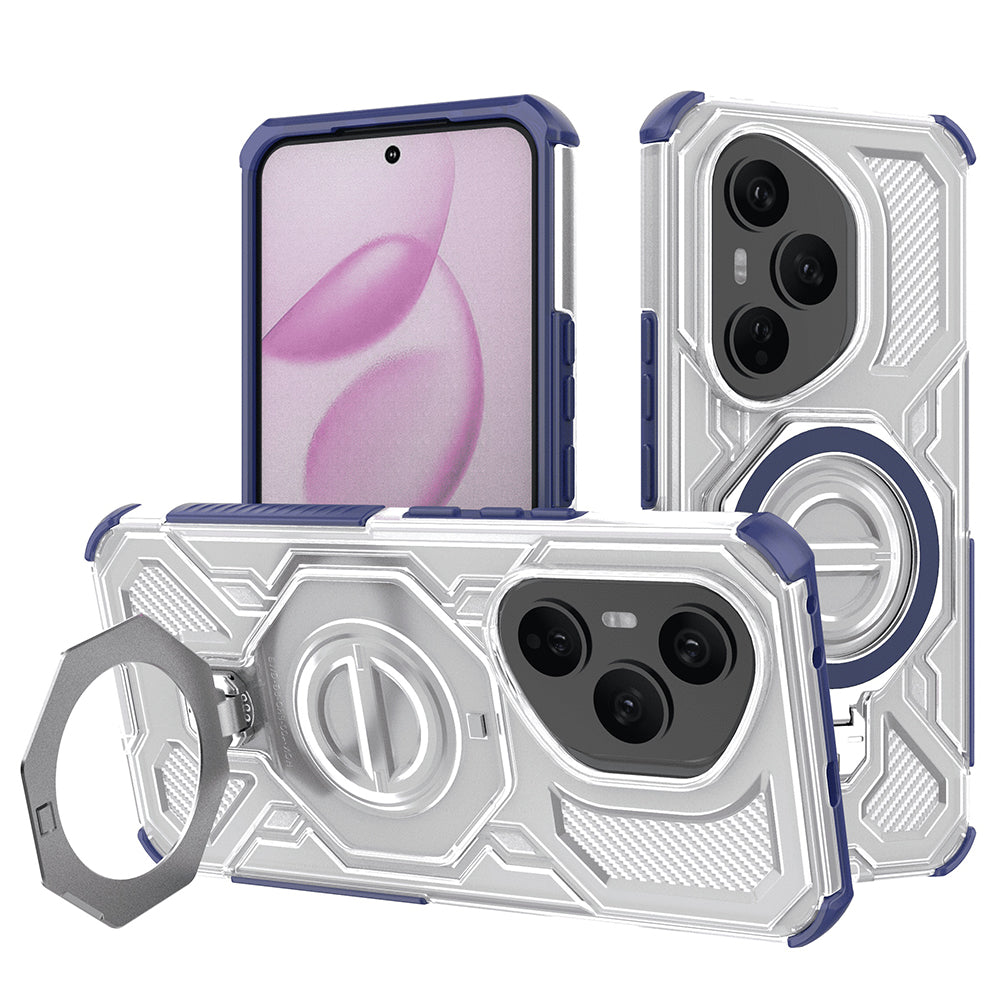 Fodral för Honor 400 Pro, Techsuit, Carbon Shield Pro, Blå