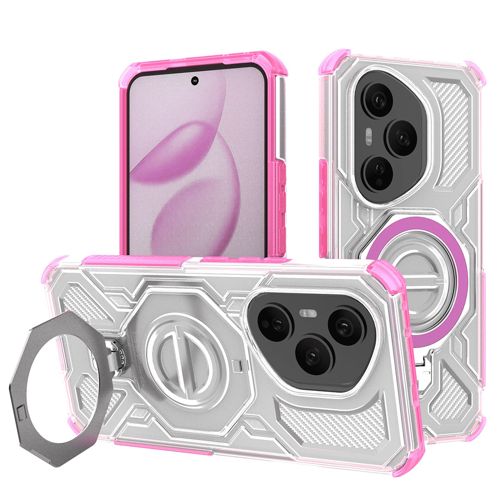 Fodral för Honor 400 Pro, Techsuit, Carbon Shield Pro, Rosa