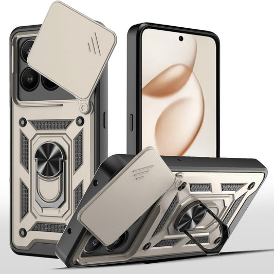 Skyddsfodral för Honor 400 Smart 4G / X7d 4G / 400 Smart 5G, Techsuit, CamShield, Guld