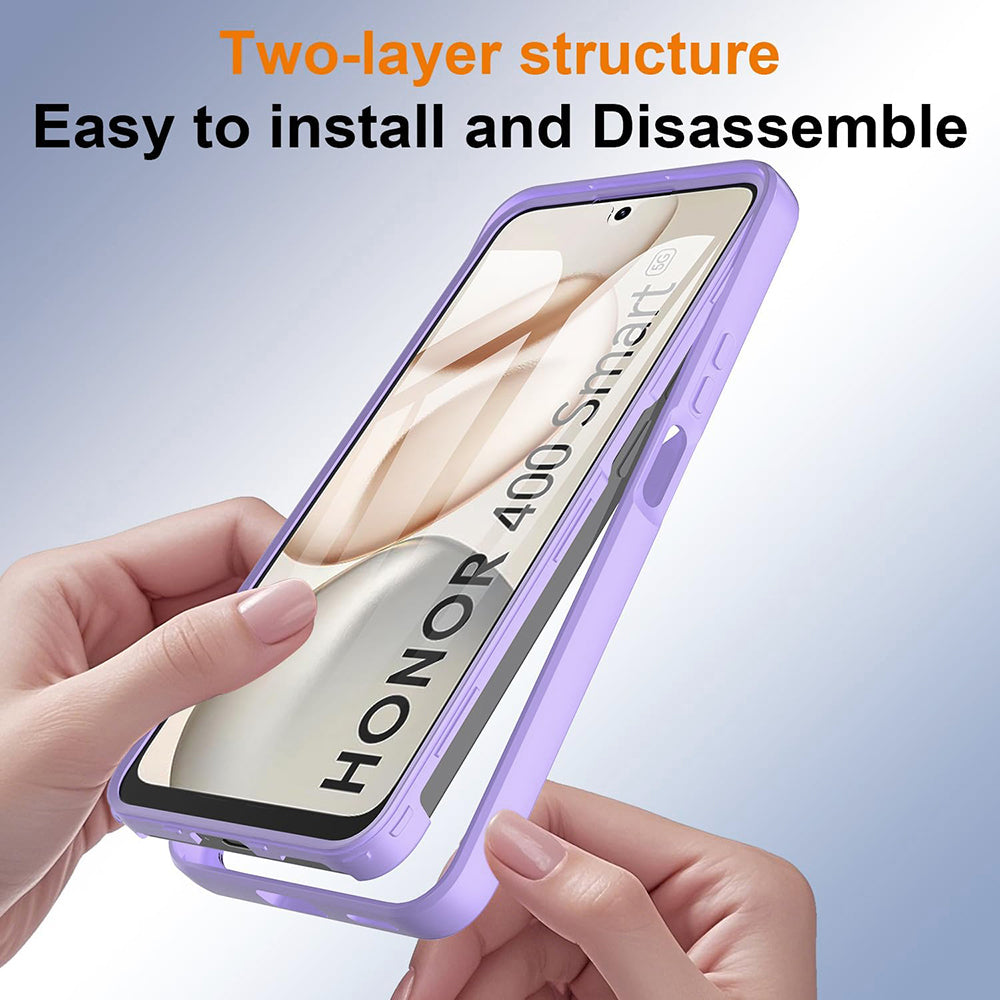 Fodral för Honor 400 Smart 4G / X7d 4G / 400 Smart 5G, Techsuit, ColorVerse 360, Lila