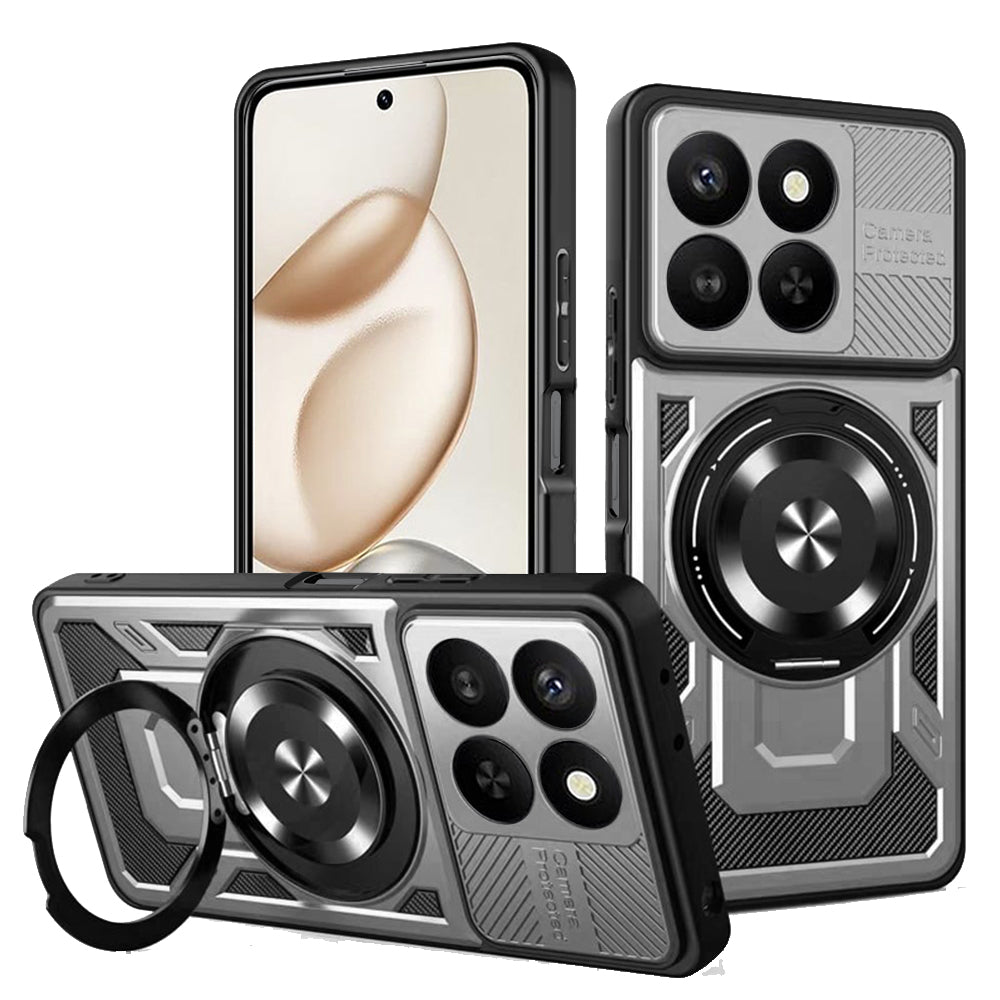 Fodral för Honor 400 Smart 4G / X7d 4G / 400 Smart 5G, Techsuit, RuggedCam, Grå