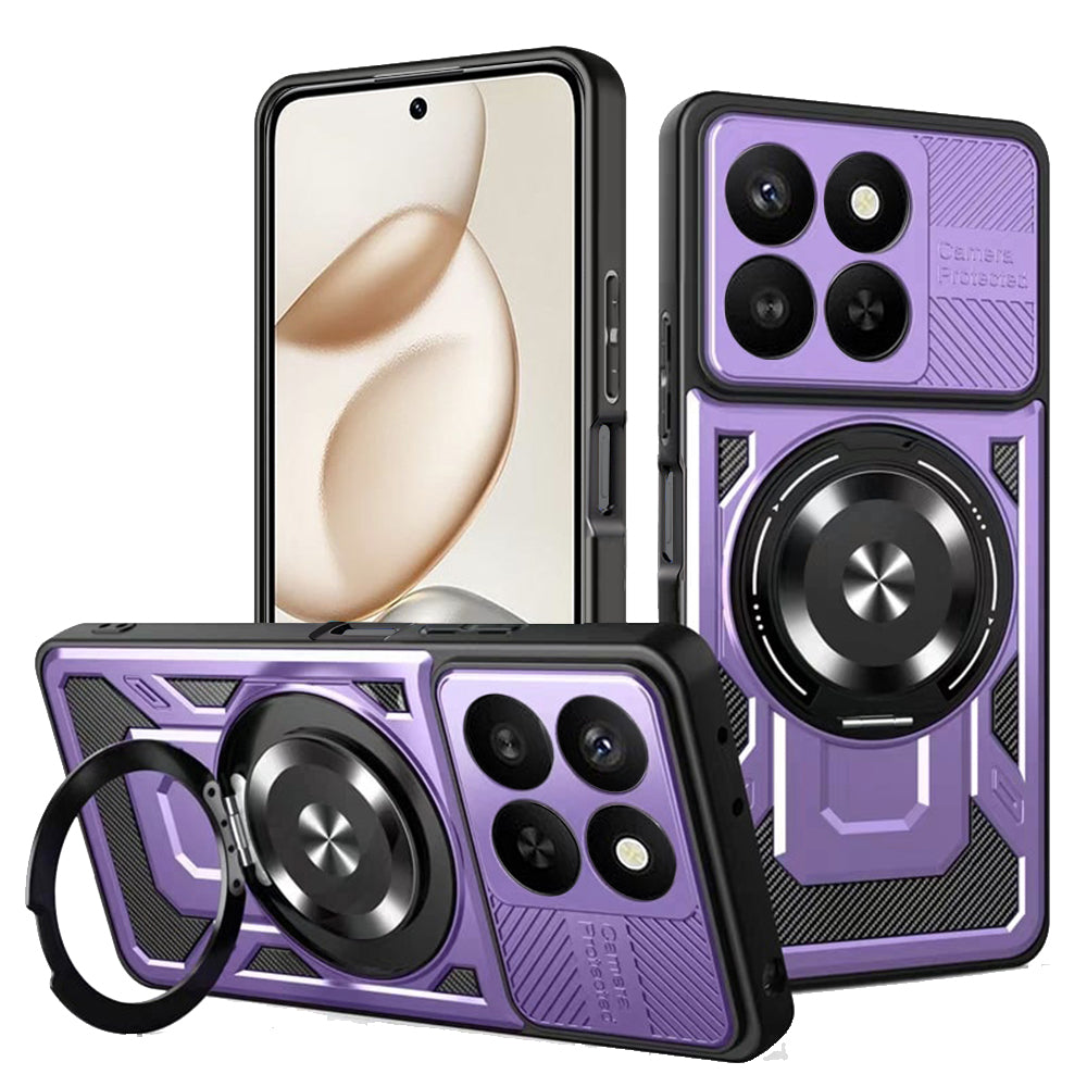 Fodral för Honor 400 Smart 4G / X7d 4G / 400 Smart 5G, Techsuit, RuggedCam, Lila