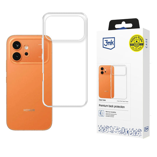 Fodral för Honor 600, 3MK, Klar, Transparent