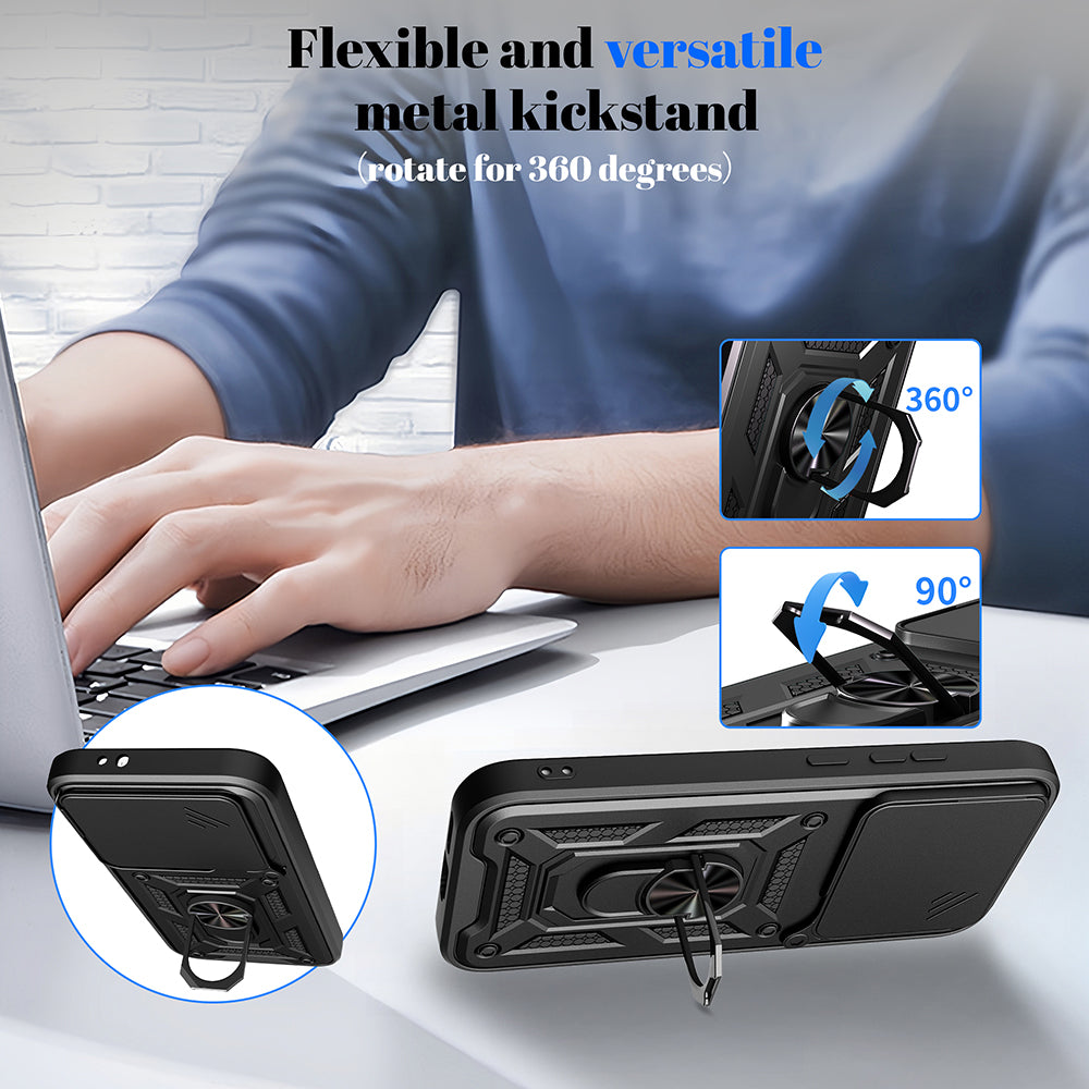 Skyddsfodral för Honor 600 Lite, Techsuit, CamShield, Roséguld