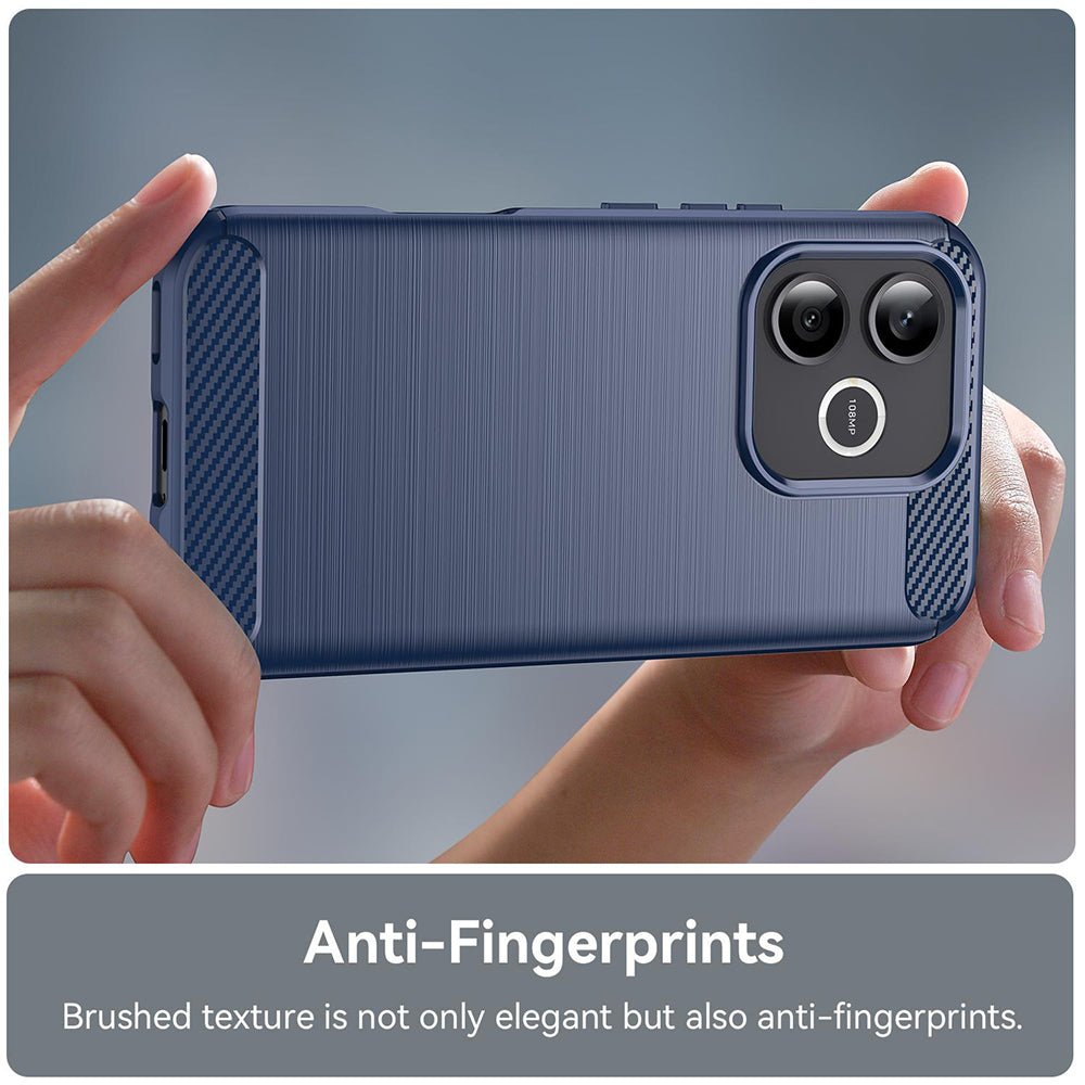 Skyddsfodral för Honor 600 Lite, Techsuit, Carbon, Blå