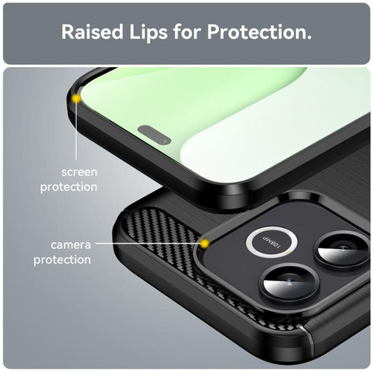 Skyddsfodral för Honor 600 Lite, Techsuit, Carbon, Svart