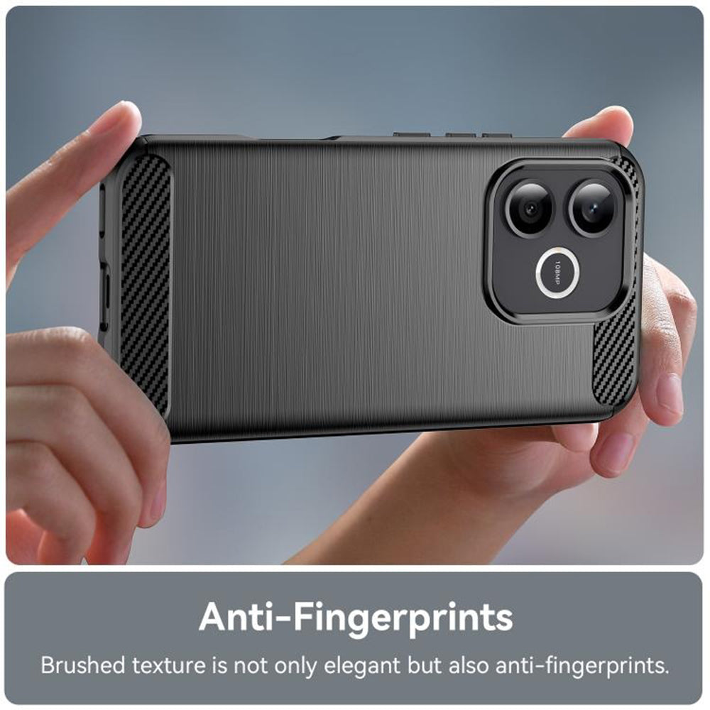 Skyddsfodral för Honor 600 Lite, Techsuit, Carbon, Svart