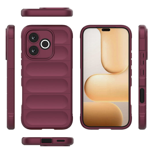 Fodral för Honor 600 Lite, Techsuit, Magic Shield, Vinröd