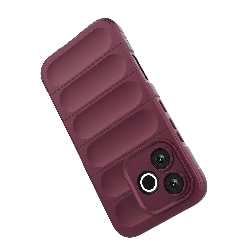 Fodral för Honor 600 Lite, Techsuit, Magic Shield, Vinröd