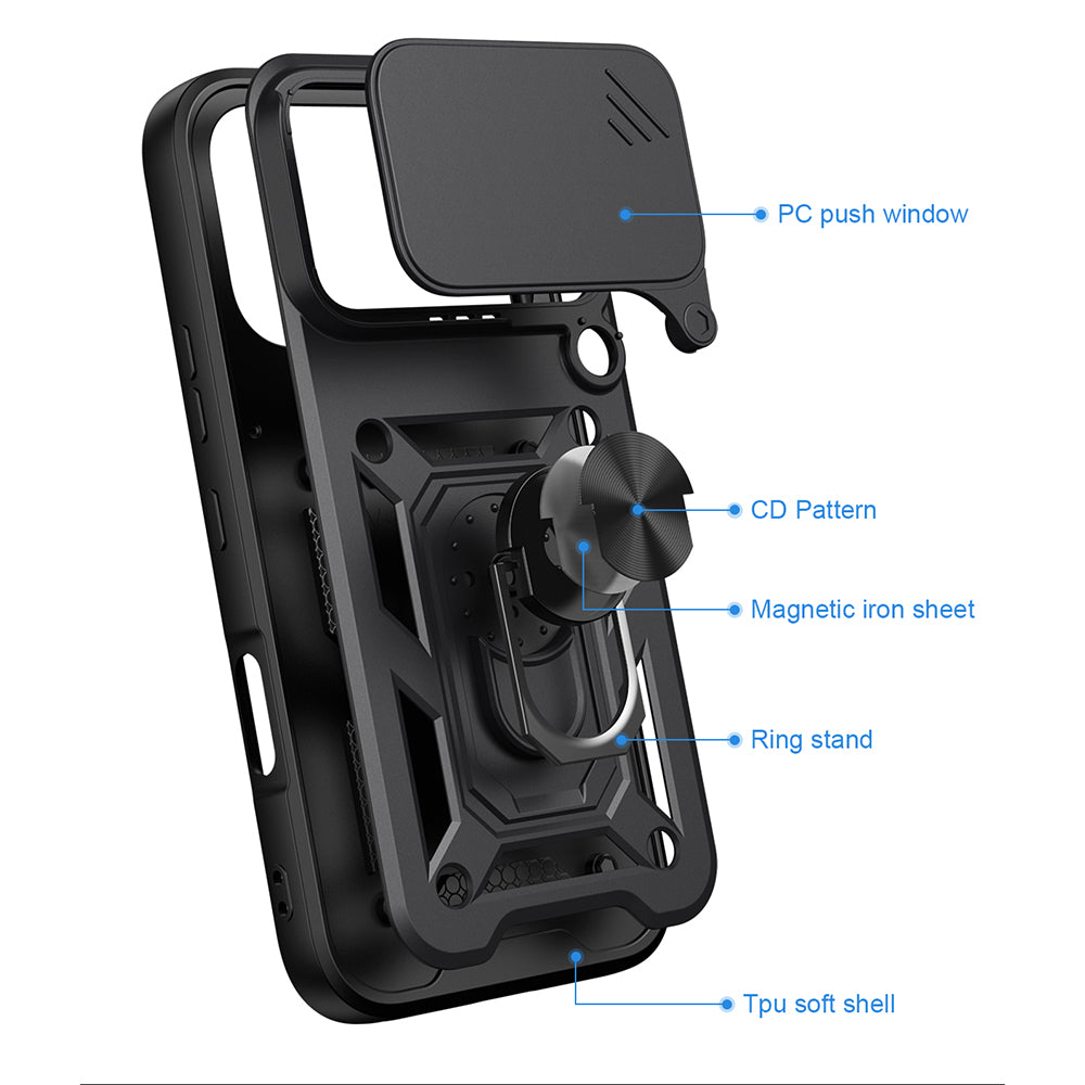 Fodral för Honor 600 Pro / 600, Techsuit, CamShield, Blå