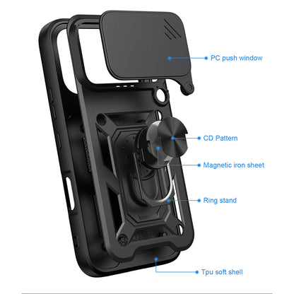 Fodral för Honor 600 Pro / 600, Techsuit, CamShield, Blå