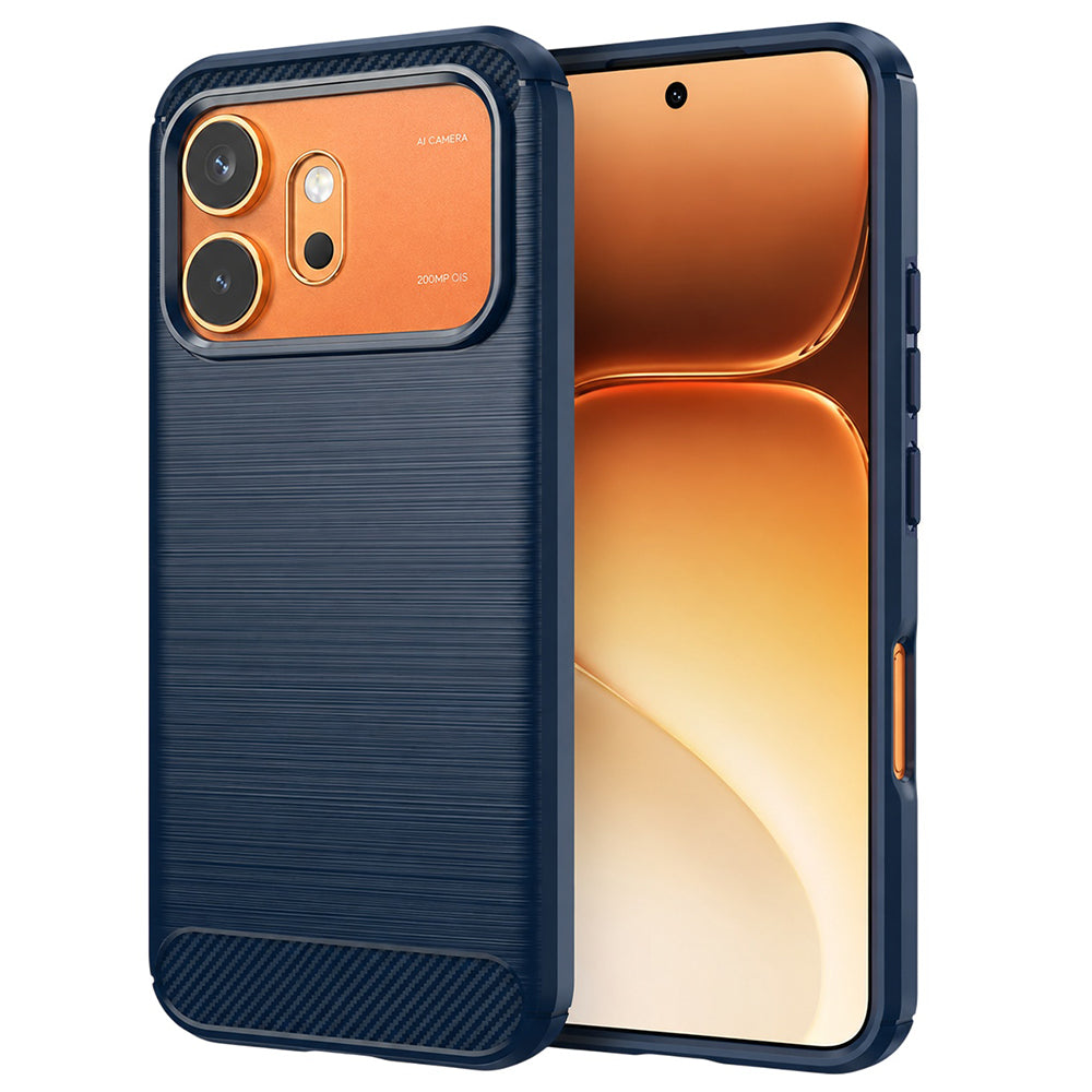 Fodral för Honor 600 Pro / 600, Techsuit, Kolfiber, Blå