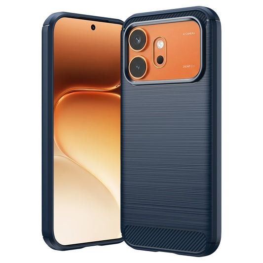 Fodral för Honor 600 Pro / 600, Techsuit, Kolfiber, Blå