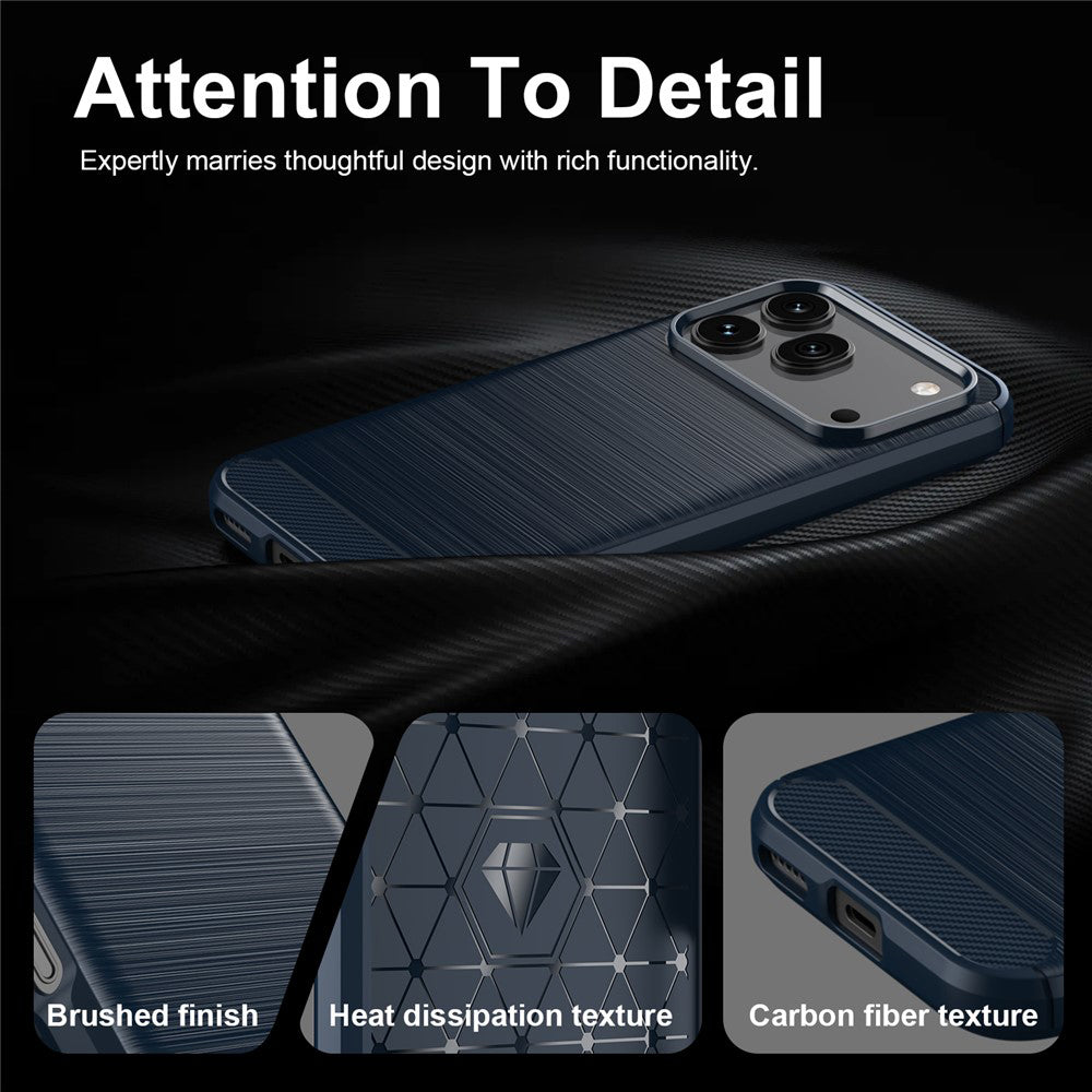 Fodral för Honor 600 Pro / 600, Techsuit, Kolfiber, Blå