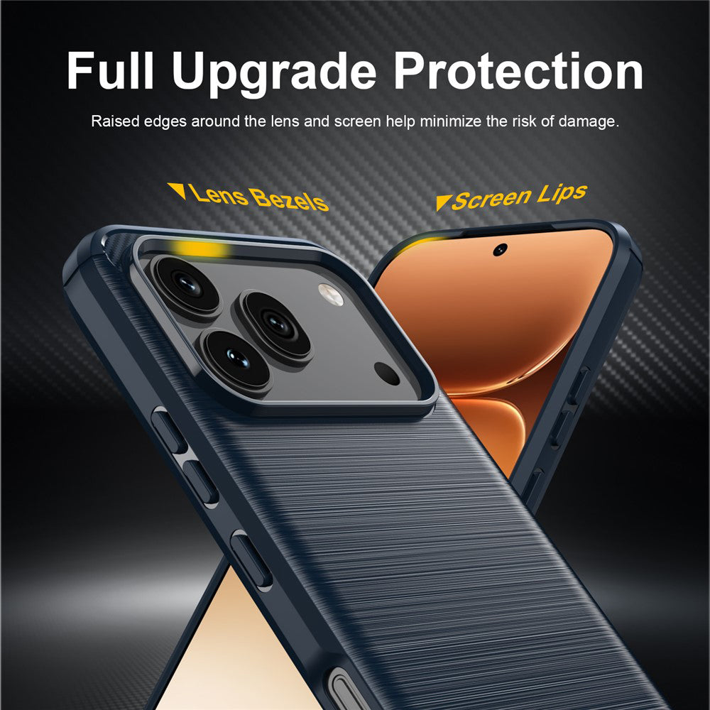 Fodral för Honor 600 Pro / 600, Techsuit, Kolfiber, Blå