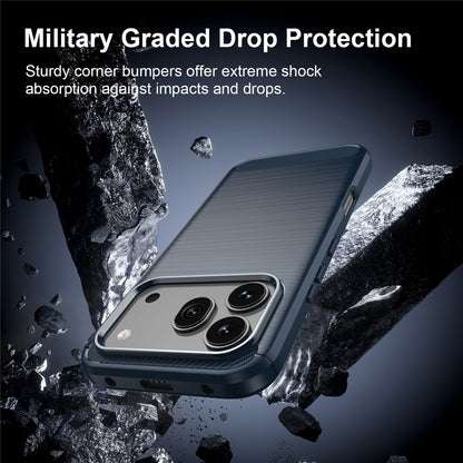 Fodral för Honor 600 Pro / 600, Techsuit, Kolfiber, Blå