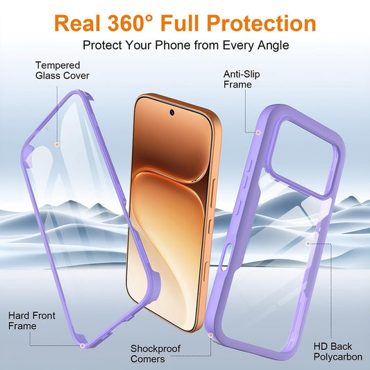 Fodral för Honor 600 Pro / 600, Techsuit, ColorVerse 360, Lila