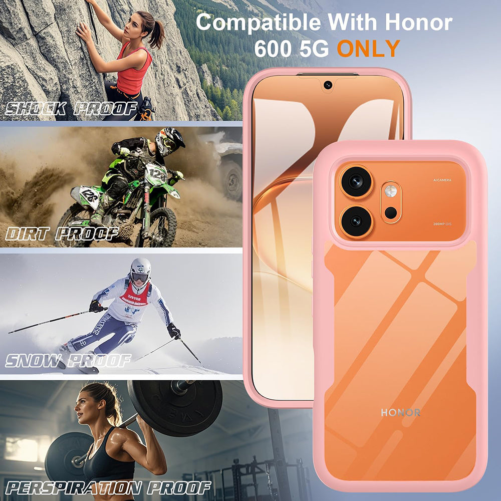 Fodral för Honor 600 Pro / 600, Techsuit, ColorVerse 360, Rosa