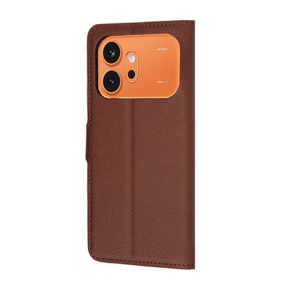 Fodral för Honor 600 Pro / 600, Techsuit, Läderfolio, Brun