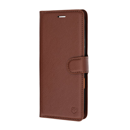 Fodral för Honor 600 Pro / 600, Techsuit, Läderfolio, Brun