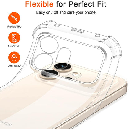 Skyddsfodral för Honor 600 Pro, Techsuit, Shockproof Clear, Transparent