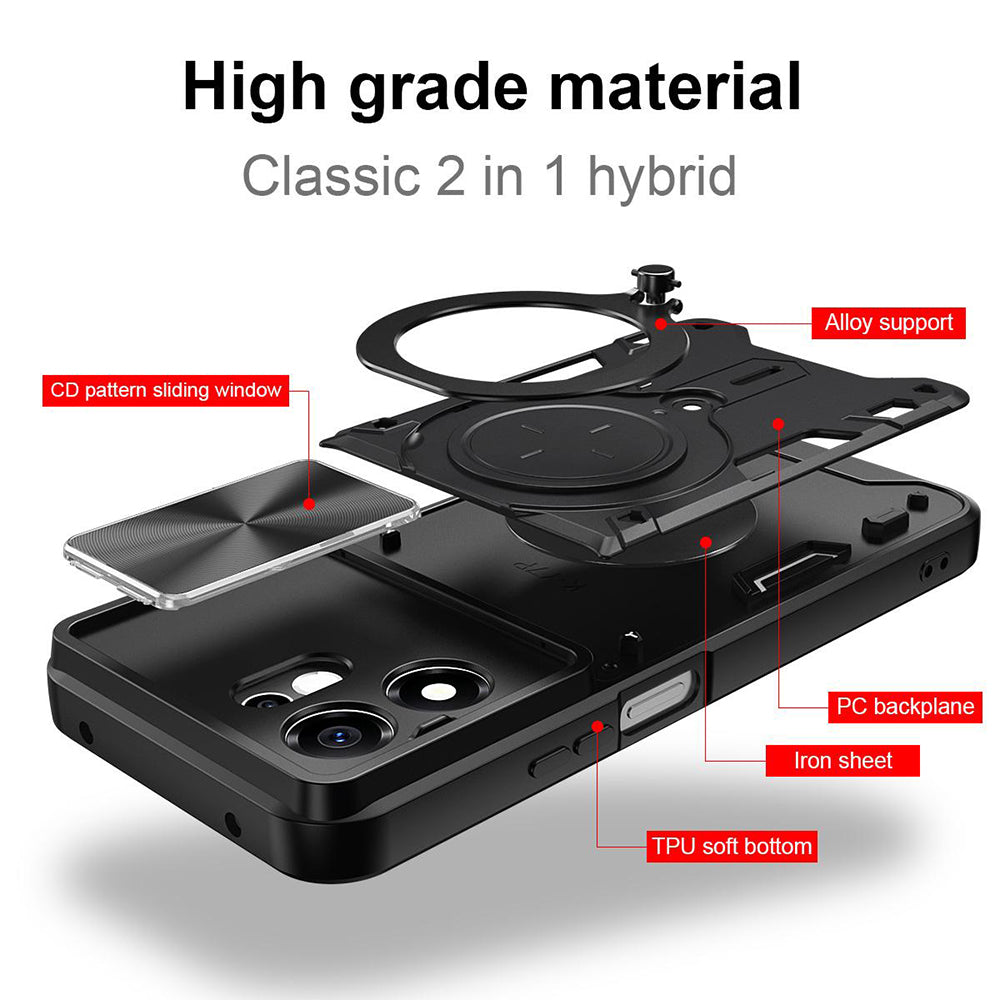 Fodral för Honor 600 Smart, Techsuit, CamGuard Pro, Roséguld