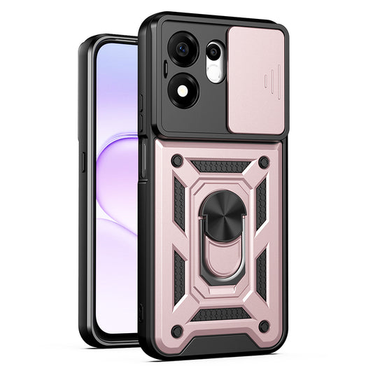 Fodral för Honor 600 Smart, Techsuit, CamShield, Roséguld