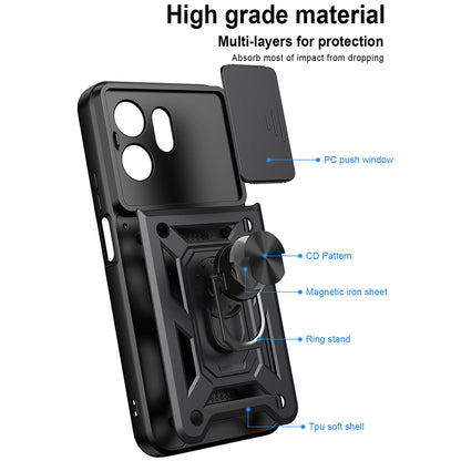 Fodral för Honor 600 Smart, Techsuit, CamShield, Grön