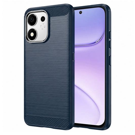 Fodral för Honor 600 Smart, Techsuit, Kolfiber, Blå