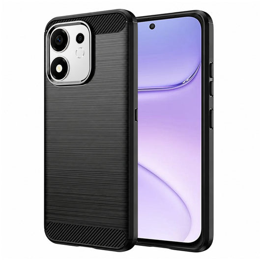 Fodral för Honor 600 Smart, Techsuit, Kolfiber, Svart