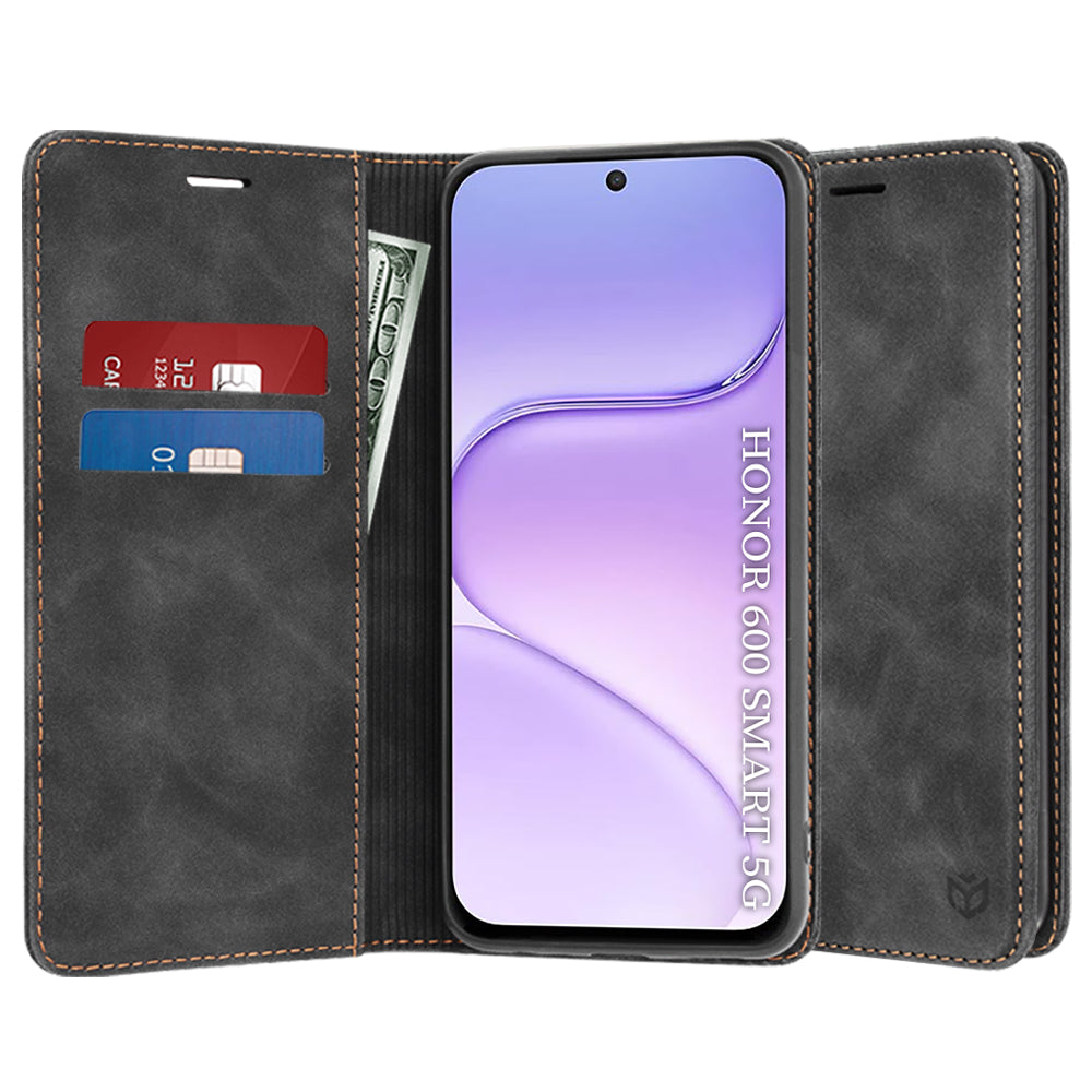 Fodral för Honor 600 Smart, Techsuit, Confy, Svart