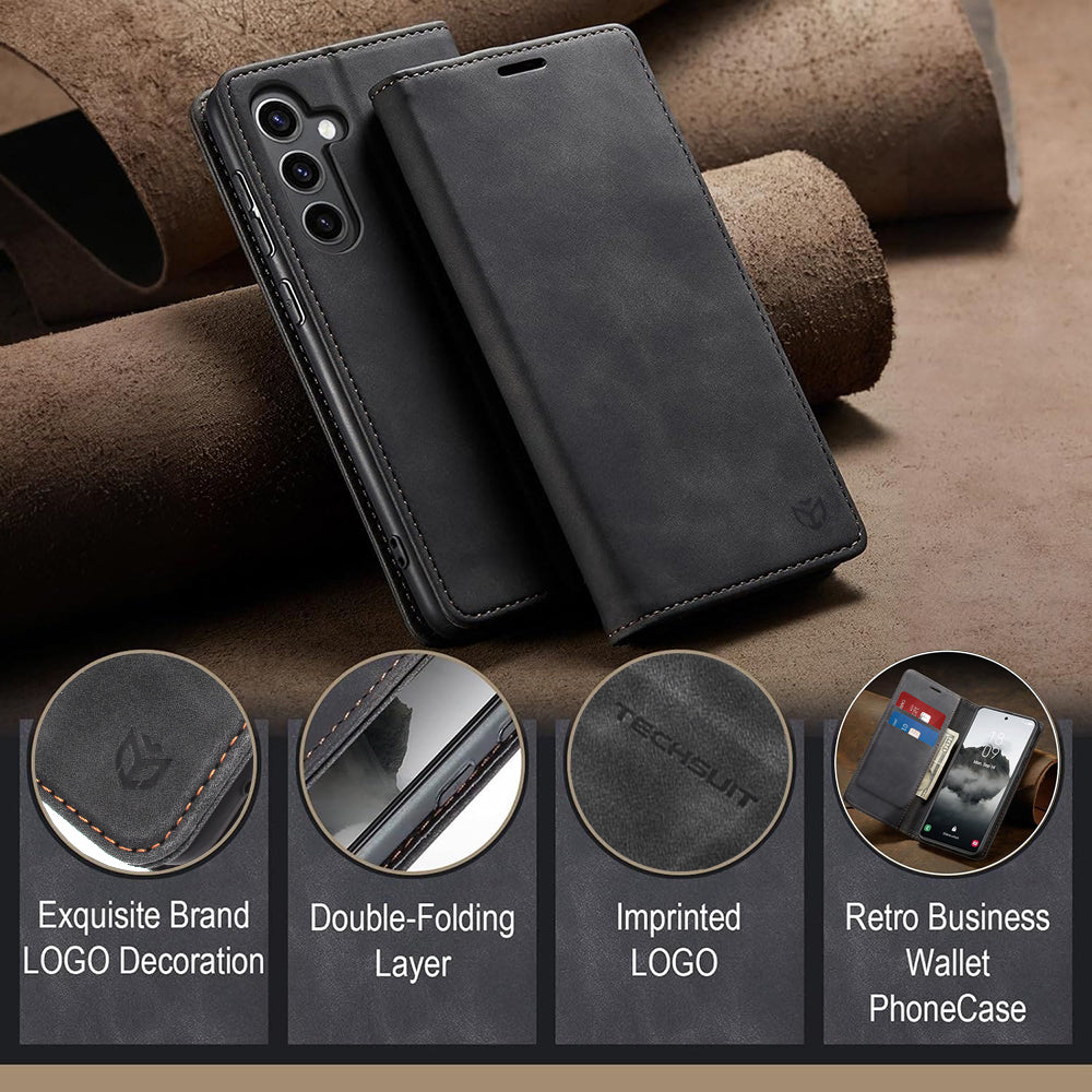 Fodral för Honor 600 Smart, Techsuit, Confy, Svart