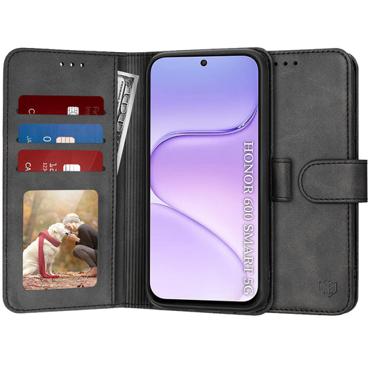 Fodral för Honor 600 Smart, Techsuit, Diary Book, Svart