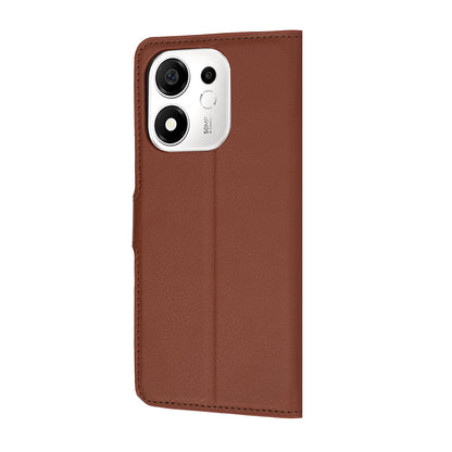 Fodral för Honor 600 Smart, Techsuit, läderfolio, brun