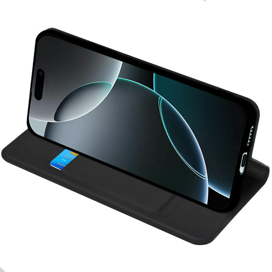 Fodral för Honor 600 Smart, Techsuit, Magskin Book, Svart