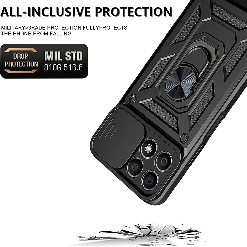 Fodral för Honor 70 Lite / X6 / X8 5G, Techsuit, CamShield, Svart