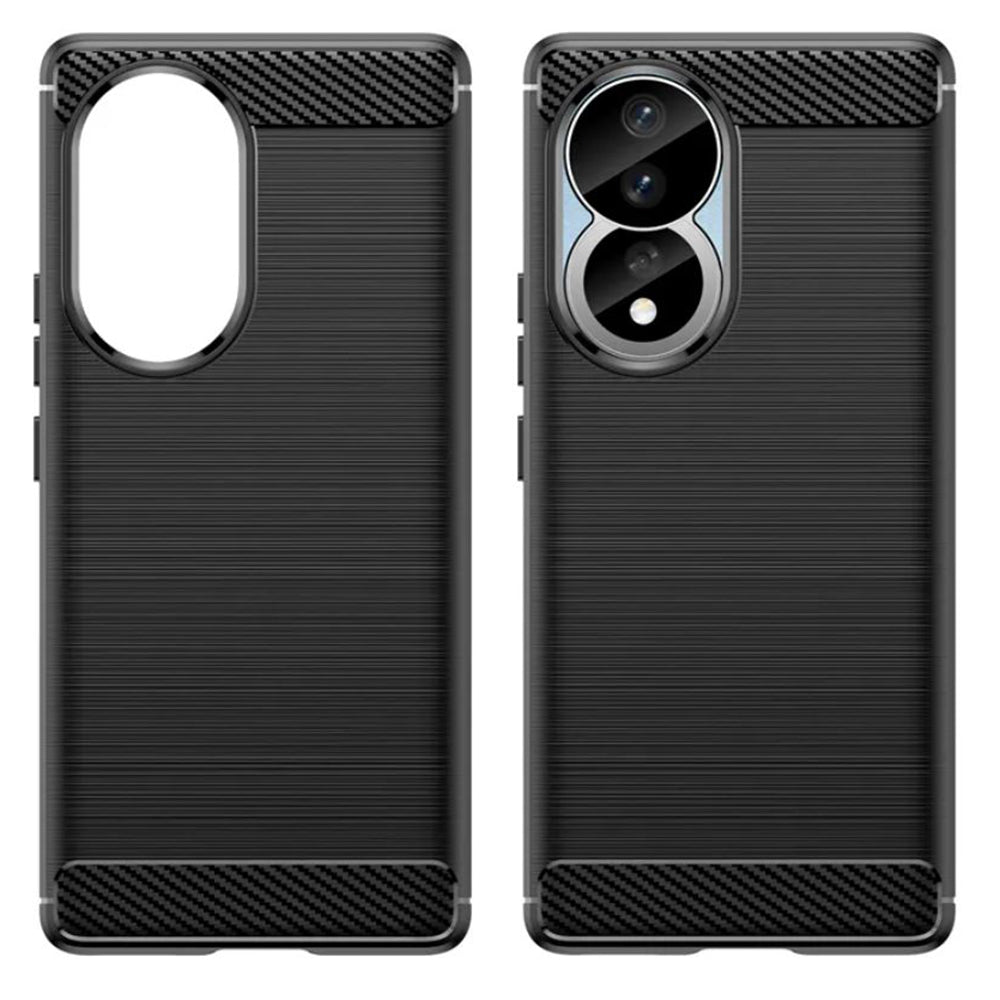 Fodral för Honor 90 / 80, Techsuit, Kolfiber, Svart