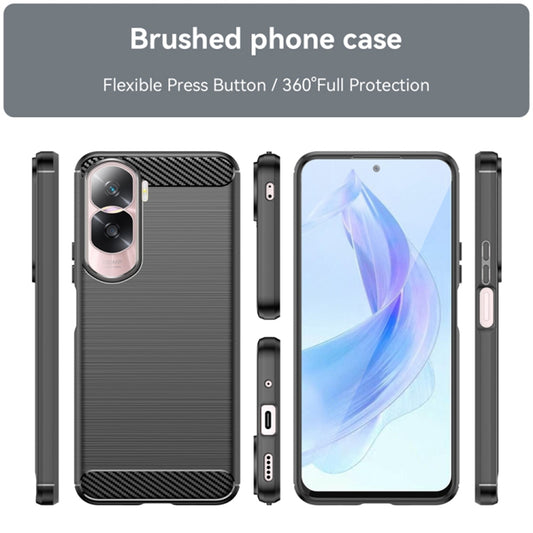 Fodral för Honor 90 Lite, Techsuit, Kolfiber, Svart