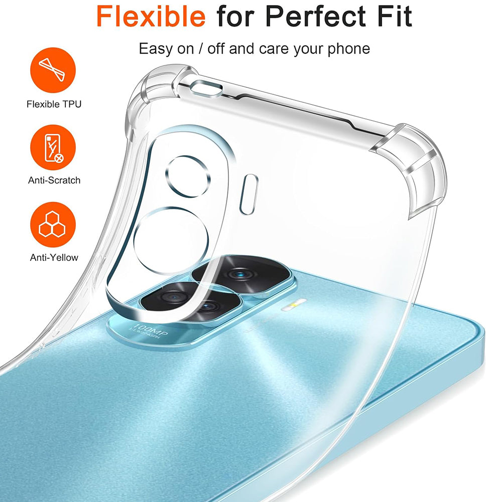 Skyddsfodral för Honor 90 Lite, Techsuit, Shockproof Clear, Transparent