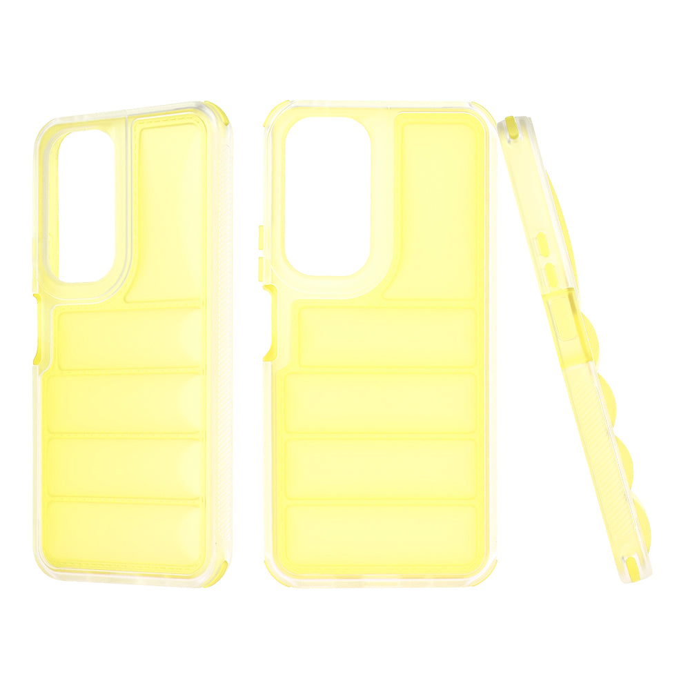 Fodral för Honor 90 Lite, Techsuit, Wave Shield, Gul